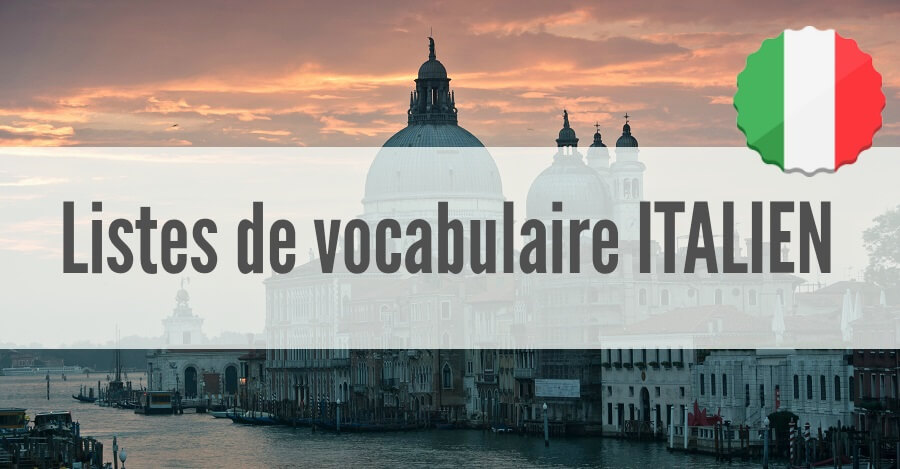 liste vocabulaire italien pdf